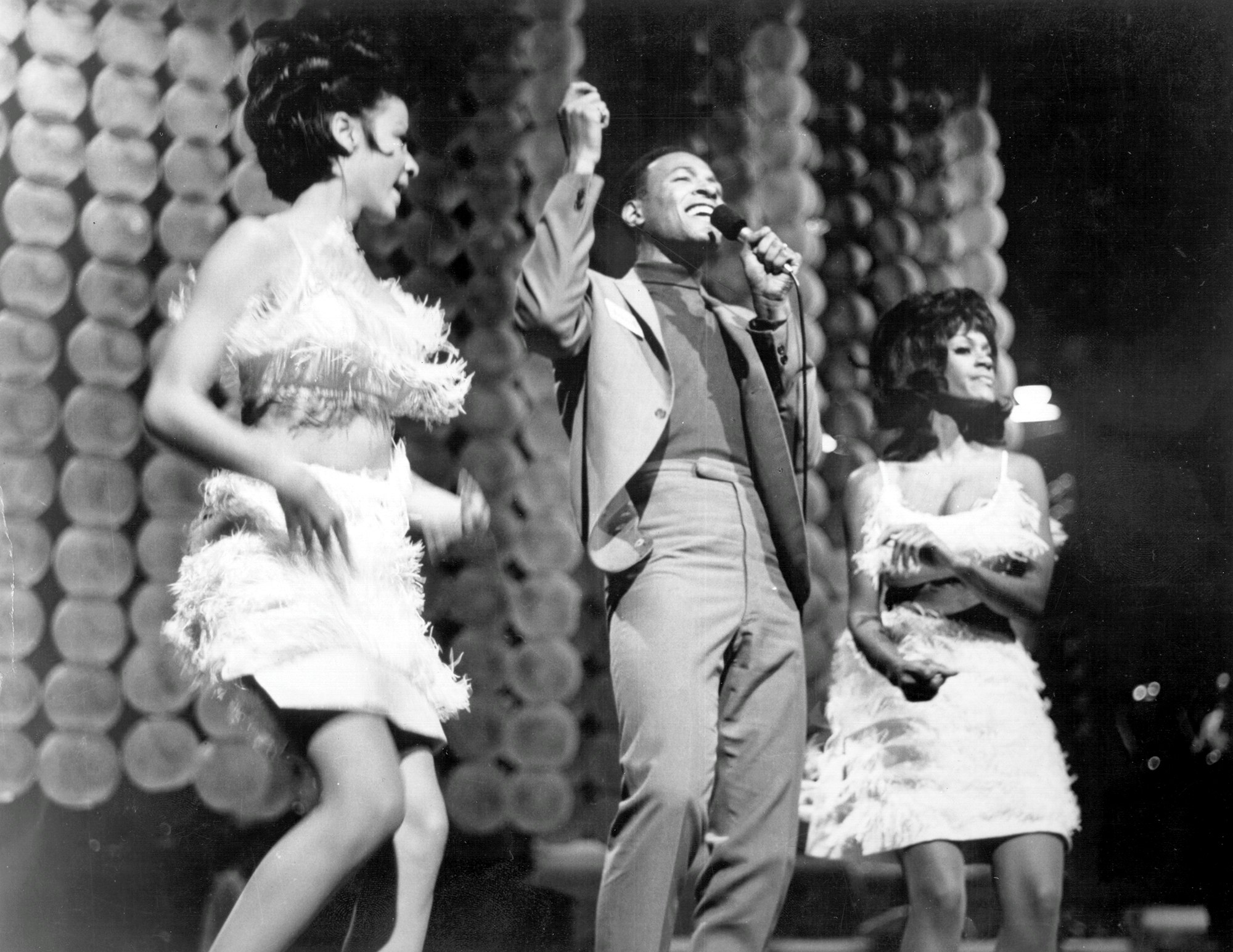 Sex symbol Marvin performing on TV with dancers, circa 1964. Photo via Michael Ochs Archives/Getty Images.